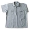 CODET Rugged Work Wear Hickory Shirt Short Sleeve Zip Big Bill