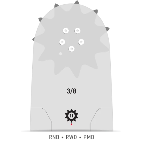 Oregon Power Match Plus Guide Bar - 3/8" - 0.063" Gauge 2 Oregon Power Match Plus Guide Bar - 3/8" - 0.063" Gauge
