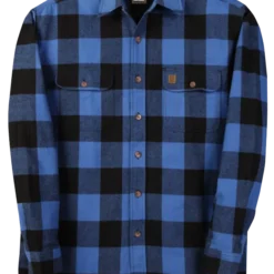 Big Bill Button Flannel Shirt Rugged Work Wear