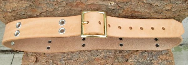 GRI_BELT.jpg GRIZZLY PEAKS ENTERPRISES Logging & Forestry Leather Belt With Eyelets