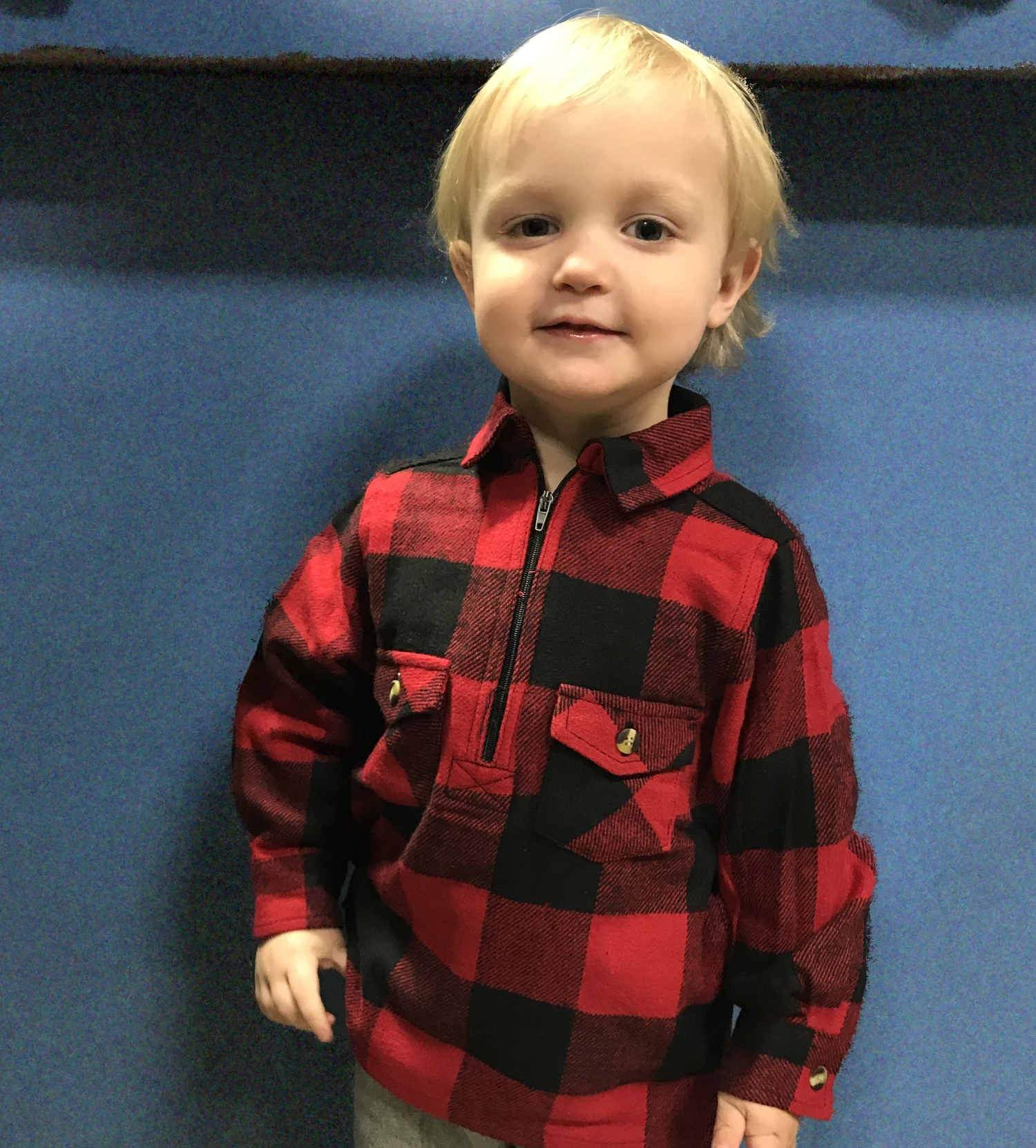 IMG_5204.png Hickory Rugged Work Wear Kids Flannel Shirt 1/4 Zip