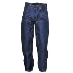 Rugged Work Wear Prison Blues Double Front Work Jeans With Suspender Buttons
