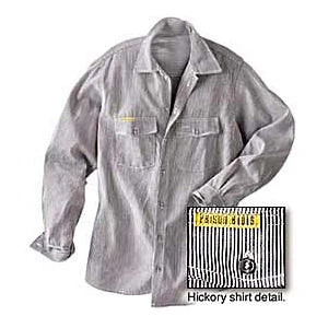 Prison Blues Long Sleeve Button-Front Hickory Work Shirts Rugged Work Wear 1 Prison Blues Long Sleeve Button-Front Hickory Work Shirts Rugged Work Wear