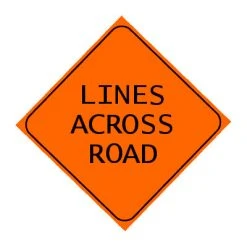 Cowlitz River Rigging Road Building Supplies Sign - Lines Across Road